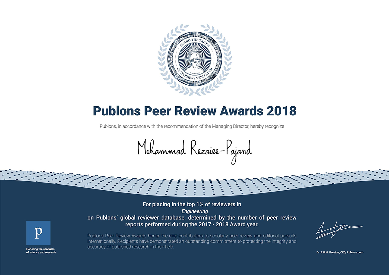 2018 The Global Peer Review Awards 